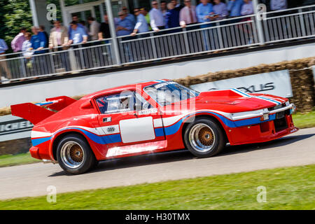 1977 Triumph TR7 V8 Turbo Le Mans with driver Bert Smeets at the 2016 Goodwood Festival of Speed, Sussex, UK