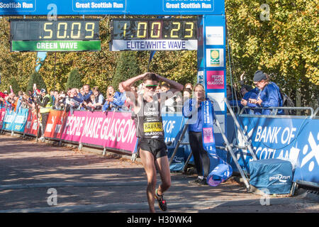 Glasgow, UK October 02 2016 Over 30000 Runners of all ages and abilities turned out to take part in the great scottish run many running for charity , Stock Photo