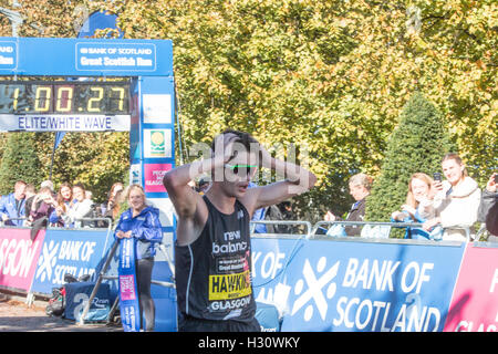 Glasgow, UK October 02 2016 Over 30000 Runners of all ages and abilities turned out to take part in the great scottish run many running for charity , Stock Photo