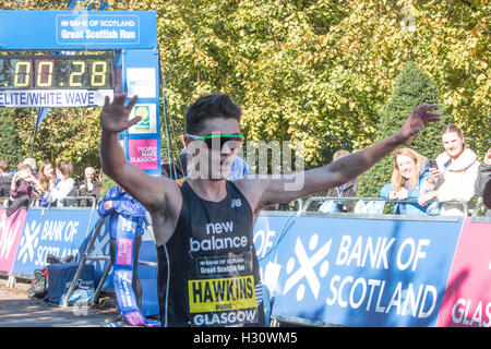 Glasgow, UK October 02 2016 Over 30000 Runners of all ages and abilities turned out to take part in the great scottish run many running for charity , Stock Photo