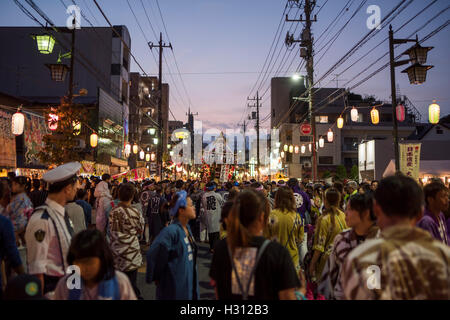 2nd October, 2016. Dokan Matsuri Festival is held, Isehara, Kanagawa, Japan. This festival comes from Dokan Ota ( 1432 - 1486) . He is famous for his  contribution for construction of Edo Castle.  He was assassinated the place now Isehara City. Many people enjoy festival. This day is the most crowded day for Isehara City. World Discovery/Alamy Live News Stock Photo