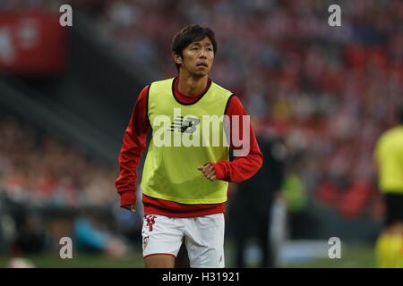 Bilbao, Spain. 24th Sep, 2016. Hiroshi Kiyotake (Sevilla) Football/Soccer : Spanish 'La Liga Santander' match between Athletic de Bilbao 3-1 Sevilla FC at the San Mames stadium in Bilbao, Spain . © Mutsu Kawamori/AFLO/Alamy Live News Stock Photo