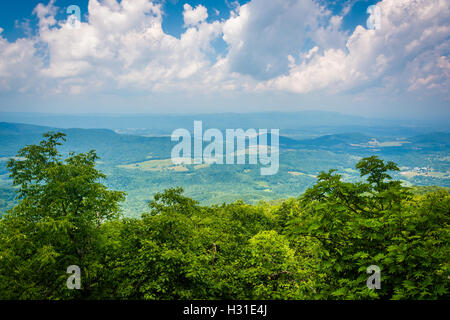 View from South Marshall, along the Appalachian Trail in Shenandoah National Park, Virginia. Stock Photo
