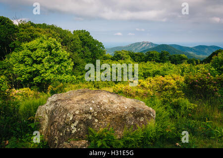 View of Old Rag from Thoroughfare Overlook, on Skyline Drive in ...
