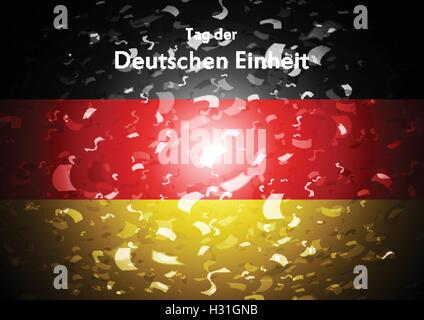 Day of German unity abstract design. Tag der deutschen Einheit. Vector graphic background Stock Vector