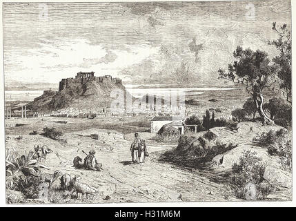 ATHENS - from 'Cassell's Illustrated Universal History' - 1882 Stock Photo