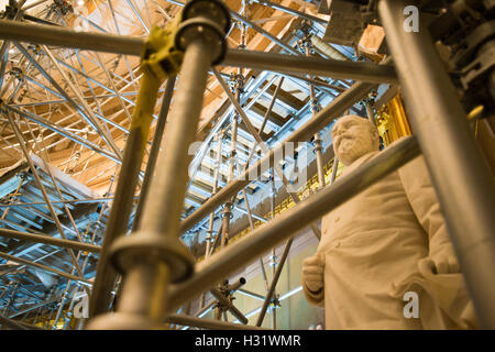 Statue of James Garfield under renovations in the Capitol Rotunda in Washington, D.C. Stock Photo