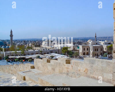 View from the Citadel of Aleppo, Syria 2008 Stock Photo