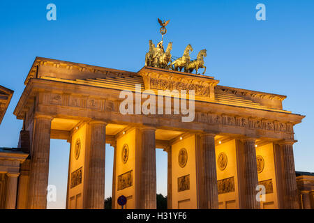 Berlin's Brandenburg Gate at twilight Stock Photo