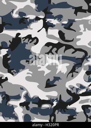 Military winter woodland white camouflage seamless pattern, vector ...