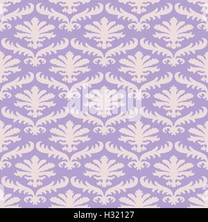 Vector colorful damask seamless floral pattern background. Color trend lavender and pink. Elegant luxury texture for wallpapers, Stock Vector