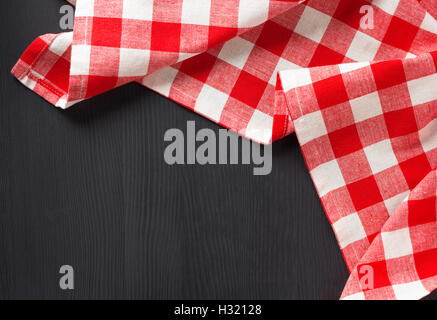 cloth napkin on wooden background Stock Photo