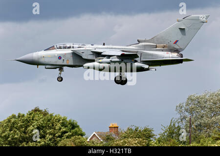 BAe Systems Panavia Tornado GR.4A ZG712/122 Lossiemouth Wing on finals to land at the RNAS Yeovilton International Air Day 2012. Stock Photo