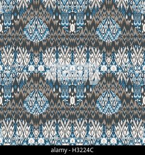 Patchwork ethnic bohemian arabesque pattern print. Seamless zigzag geometric ornament abstract background. Colorful tribal graph Stock Vector