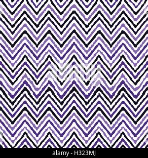 Hand drawing zigzag geometrical ethnic pattern seamless colorful vector Stock Vector