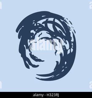 Vector wave circle isolated background colored Stock Vector