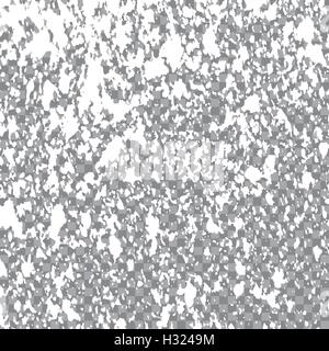 Grainy grunge abstract texture on white background. Vector splatter of calligraphy ink in  on gray background. Gray  ink blow ex Stock Vector