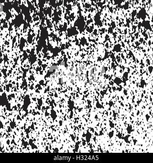 Grainy grunge abstract texture on white background. Vector splatter of calligraphy ink in on black background. Black  ink blow e Stock Vector