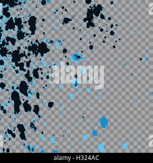Colorful explosion of paint splatter. Isolated on transparent gray background. Colored glitter and sprinkles. Grainy abstract ho Stock Vector