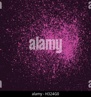 Colorful acrylic paint splatter on black background. Neon spray stains abstract background, vector illustration. Stock Vector