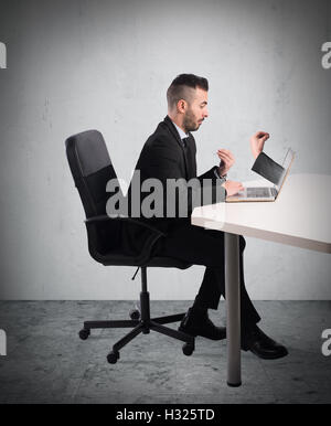 Doubts on computer use Stock Photo