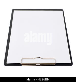 Black Clipboard over isolated white background Stock Photo