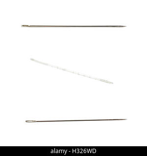 Set of Small needle isolated over the white background Stock Photo