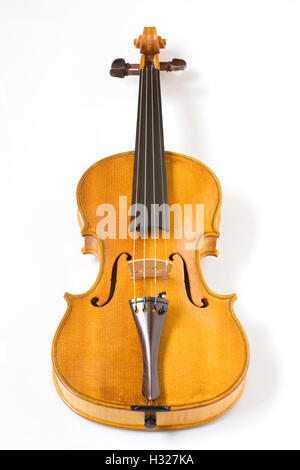 A violin on a white background. Stock Photo