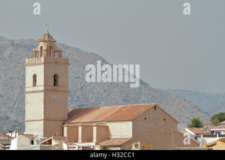 view of the church of saint peter apostle in the township of polop de la marina in the province of alicante, spain Stock Photo