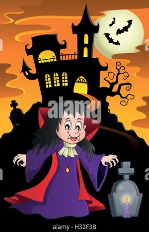 Vampire girl theme image 4 - eps10 vector illustration Stock Vector ...