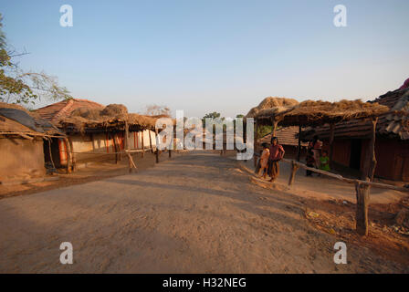 Settlement pattern, Koli Dhor tribe, Nandgaon, Maharashtra, India Stock