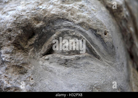 It's a photo of a detail of a broken and destroyed statue Stock Photo