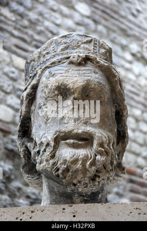 It's a photo of a detail of a broken and destroyed statue Stock Photo