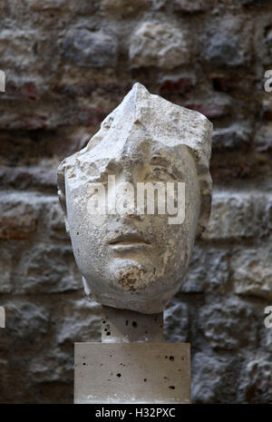 It's a photo of a detail of a broken and destroyed statue Stock Photo