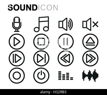 Sound icons set Stock Vector Image & Art - Alamy