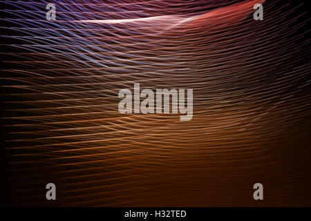 Abstract image of lines of lights with motion blur Stock Photo