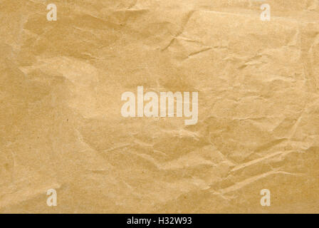 brown crumpled paper texture Stock Photo