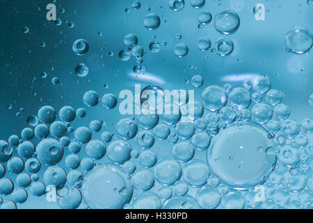 Water, air and oil mixed for a bubbly effect Stock Photo