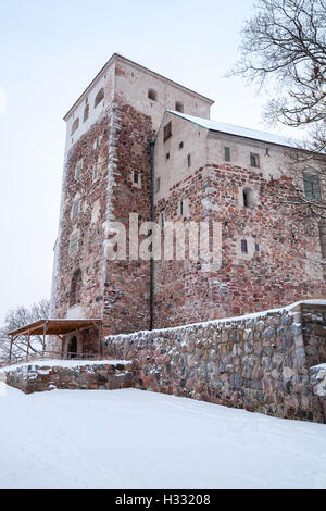 Turku, Finland - January 17, 2016: Turku Castle is the largest surviving medieval building in Finland Stock Photo