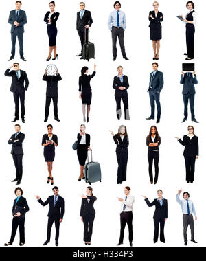 Group of business people, collage concept. Stock Photo