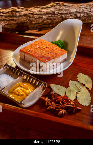 Juicy Chinese Roasted pork, Chinese Food Stock Photo