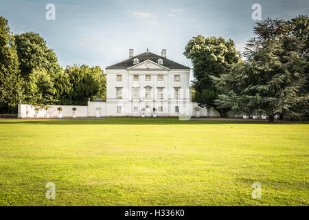 The front facade of Marble Hill House in Marble Hill Park, Twickenham, London, England, UK Stock Photo
