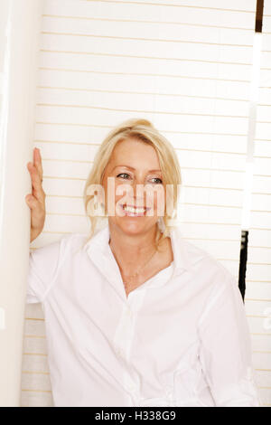 Woman, 49, in a spa room Stock Photo