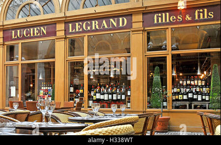 wine store Lucien Legrand Vivienne Gallery Paris France Stock Photo