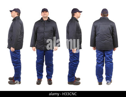 Worker in winter workwear. Stock Photo