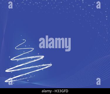 Blue Christmas tree art, Christmas card design Stock Vector Image & Art ...