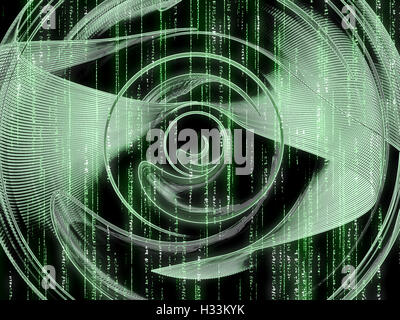 Abstract technology disk -  digitally generated image Stock Photo