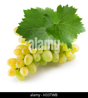 green grapes isolated on the white background. Stock Photo