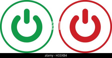 Power buttons, start buttons, turn on / off buttons, on/off switch icon. Vector illustration. Stock Vector