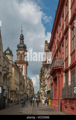 Hauptstrasse, Heidelberg, Baden-Wurttemberg, Germany Stock Photo